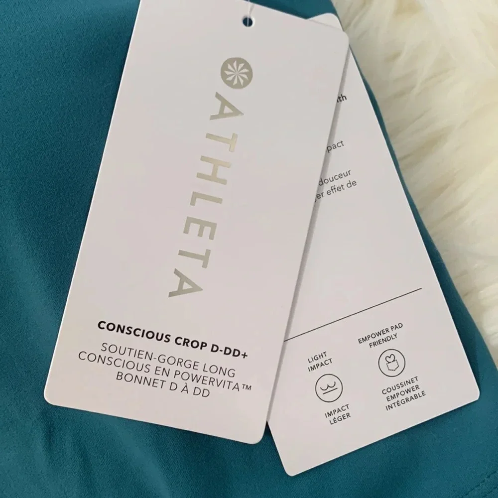 NWT Athleta Crop D-DD Soutien Gorge Long Conscious Bonnet 2X